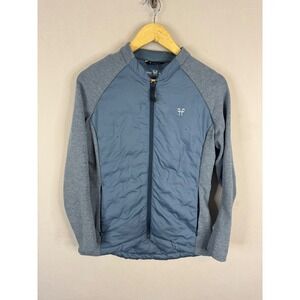 Horse Pilot Storm Jacket Womens Medium Blue Quilted Hybrid Equestrian Down Coat